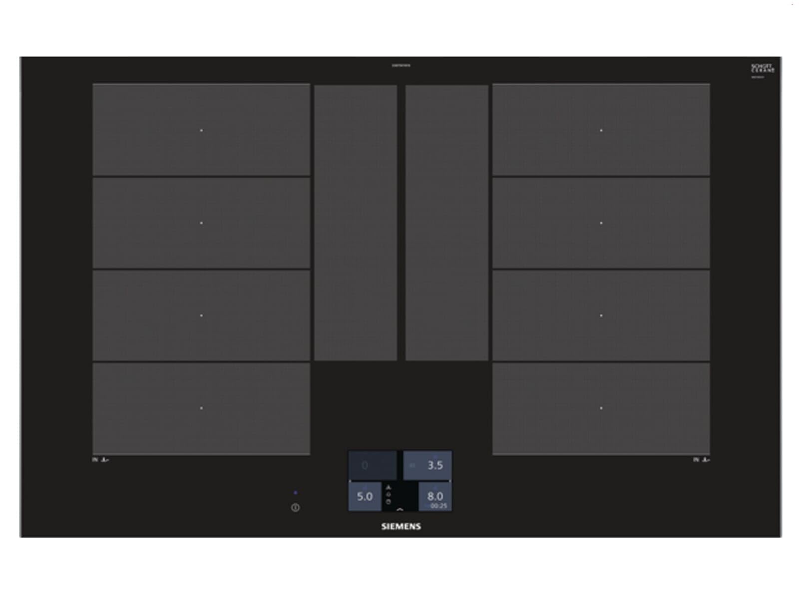 Siemens EX875KYW1E iQ700 płyta kuchenna, Smart Home kompatybilna z Home Connect, varioInduktion Plus, varioMotion, Power-Move Plus