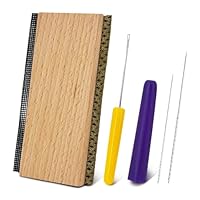 Kaschmirkamm Wollkamm Pilling Kamm für Wollpullover - Kaschmir Kamm Fusselkamm Doppelseitige für Pullover + Häkelnadel mit Kappe + Snag Repair Nadeln 60mm/76mm, Reparaturset für Wollpullover (4 PCS)