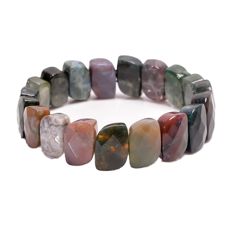 Bracelet héliotrope 10x16mm perles de lithothérapie pour méditation et chance