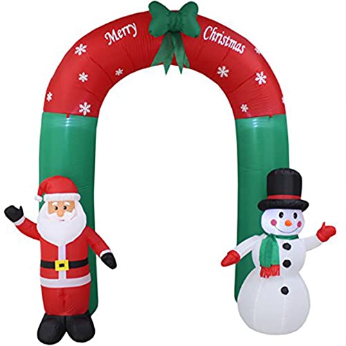 Hight 8FT Natal Inflável Papai Noel e Boneco de Neve Arco Quintal Decoração Casa de Férias Decoraçõe