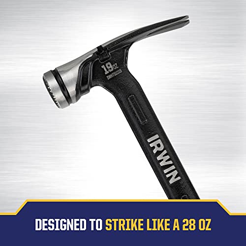 IRWIN Milled Face Hammer, Max Strike, High Velocity Steel Hammer with Magnetic Nail Starter (IWHT51019) - Image 5