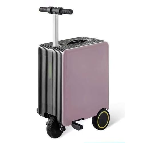 GQKVQ Electric Suitcase Smart Luggage-36L, Load 120KG, TSA Lock, Removable Battery, with Forward/Reverse, Boardable, for Travel and Vacation Pink