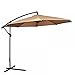 New Tan Patio Umbrella Offset 10' Hanging Umbrella Outdoor Market Umbrella D10