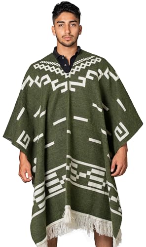 Clint Eastwood Poncho, Handmade in Ecuador, Alpaca Wool Blend, Western Style Unisex, Warm and Soft, One Size Fits All3