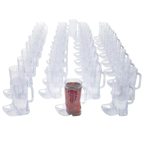 Set 36 Mugs Cowboy Boot de Plástico Transparente 17oz miniatura 1