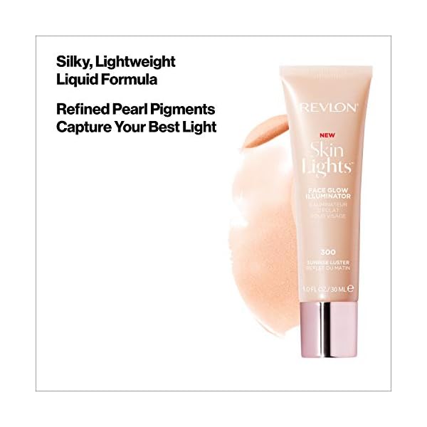 Liquid Bronzer by Revlon, Skinlights Face Makeup, Face Glow Illuminator, Sunburst Bronze, 1 Fl Oz