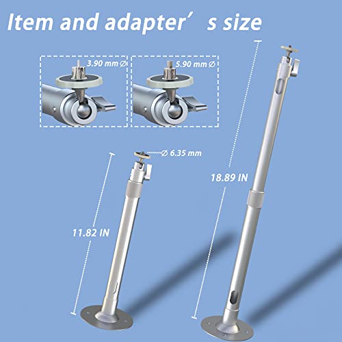 Mioagt Universal Projector Ceiling Mount, 360° Rotatable Head With Extendable Length From 11.82 Inch To 18.89 Inch, 11 Lbs Loading Capacity Anti-Rust Projector Mount, Comes With 2 Adapters, Sliver #TOP3
