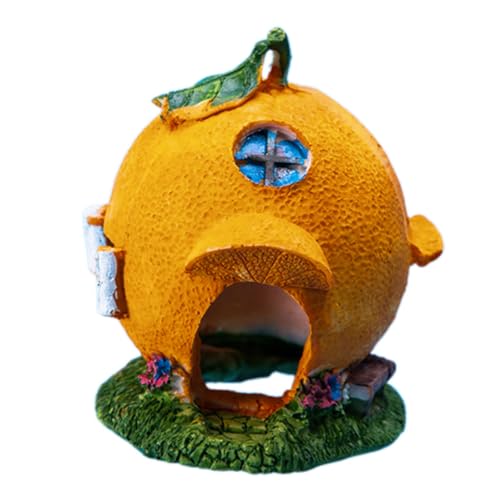 GRIRIW Reptile Tank Decor Resin Hideout for Bearded Dragon Snake Gecko Lizard Unique Shape Aquarium Cave Pet Habitat Enhancer