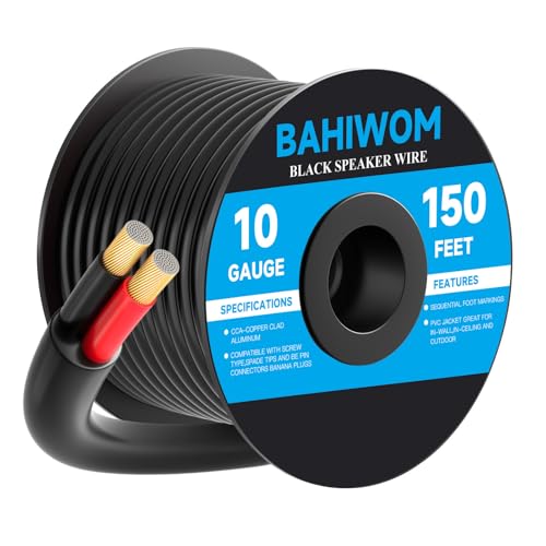 Cable de altavoz calibre 10 para jardín y patio con 2 conductores idóneo para música al aire libre