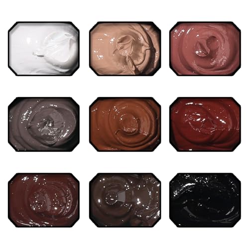 Karroy Sponge Pat Paint Nail Gel, 9 Colors Ombre Nails Gradient Gel Nail Blush Blooming Aura Nails Drawing Stripper Floral Painting Nail Art, No Wipe, UV/LED Curing (9 Colors J)