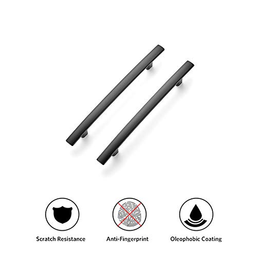 Ravinte 10 Pack | 7-1/4'' Curved Cabinet Pulls Matte Black Kitchen Drawer Pulls Arch Cabinet Handles 7.25”Length, 5” Hole Center #TOP7