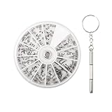 サムコス 精密 ネジ セット ネジの交換 修理キット メガネ修理 腕時計修理 時計 工具 セット ミニドライバー付き (120個)