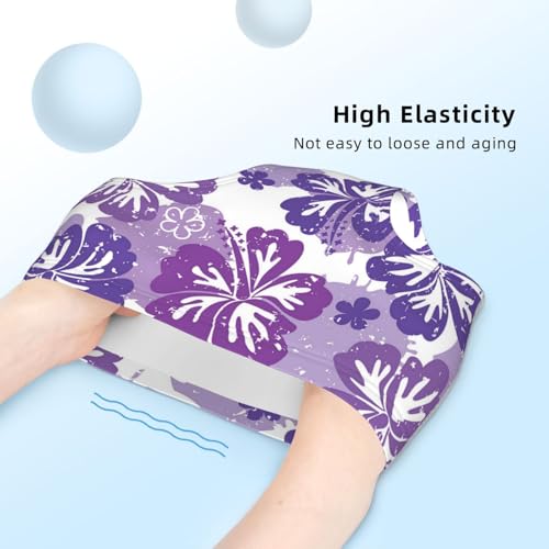 Purple Hawaiian Hibiscus Flower Girls' Underwear Soft Cotton Little Girls Panties Comfort Briefs4