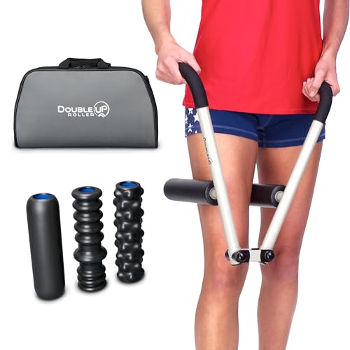 DoubleUP-Roller-D5-Leg-Arm-Massager-Metal-Frame-5-Rollers-Case-White DoubleUP Roller D5 Leg & Arm Massager, Metal Frame, 5 Rollers & Case, White - Image 1