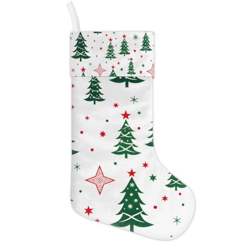 Christmas Stockings, 17.7in Colorful Tree Xmas Stocking Gift Treat Bags Christmas Festivals Xmas Stocking Hanging Ornaments for Xmas Party Gift Filler Fireplace Christmas Tree Decoration