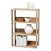 IRIS Mado 3 półki, szeroki, otwarty regał drewniany, jasnobrązowy