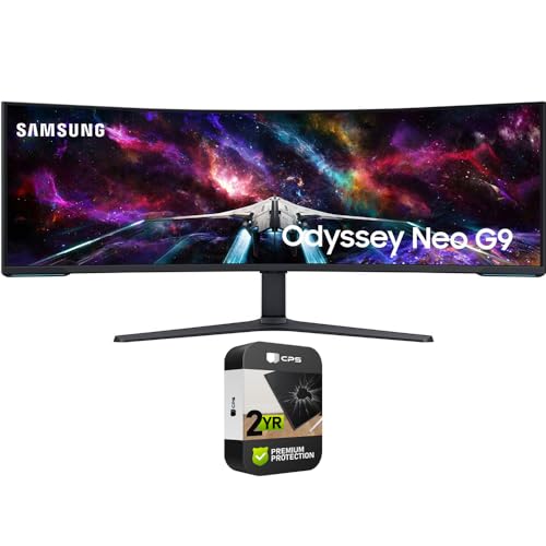 Image of Samsung LS57CG952NNXZA 57 inch Odyssey Neo G9 Curved Gaming Monitor (Renewed) Bundle with 2 YR CPS Enhanced Protection Pack