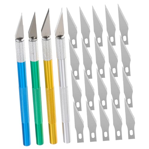 VILLCASE Craft Knife Set for Artists 4-piece Hobby Cutting Tool Precision Knife Blades for Woodworking Crafts