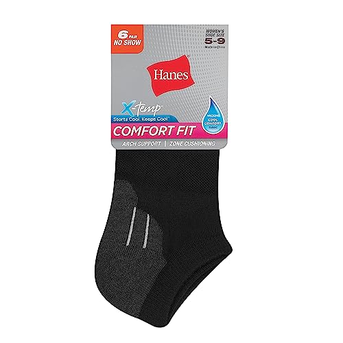 Hanes Women's 6-Pair Comfort Fit No Show Socks2