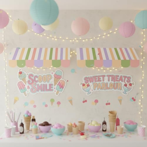 Image of Tallew 4 Pcs 3D Circus Awning Wall Decoration Carnival Awning for Halloween Carnival Theme Party Classroom Decorations(Pastel Color)