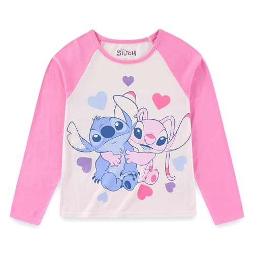 Image of Disney Lilo and Stitch Frozen Minnie Mouse Princess Girls Long Sleeve Shirt and Pants Set for Infant to Big Kids