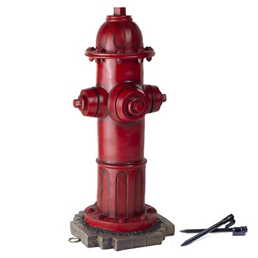 LULIND - Dog Fire Hydrant Garden Statue with 2 Stakes, 16 Inches