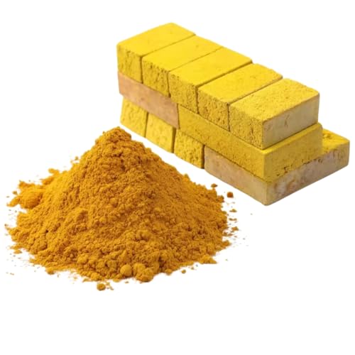 Image of Iron Oxide Pigment Powder Concrete Dye Colors | Vibrant Yellow Powdered Pigments for Cement, Mortar, Bricks, Tiles, Paint, Plaster & DIY Projects (4 Kg, Pack of 2)