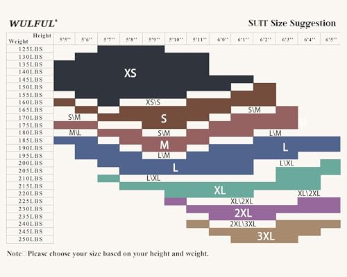 WULFUL Men's 2 Piece Suits Slim Fit Two Button Blazer Jacket Pants Set for Party,Wedding and Business4