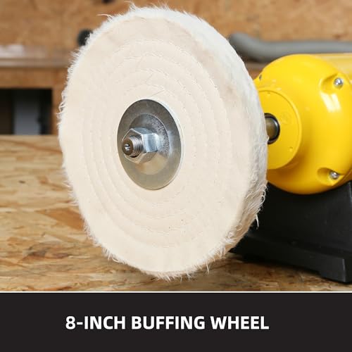 image for Woodskil Dual Speed Bench Buffer Polisher 1.8/3.1A, 8 inch Jewelry Buf