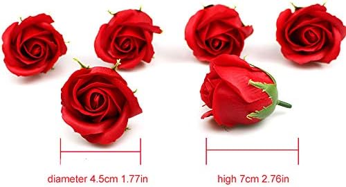 N++A 50pcs/Box Dia 4.5cm Cheap Soap Rose Head Romantic Wedding Valentine's Day Gift Wedding Banquet Home Decoration Hand Flower Art (11)