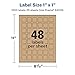 Avery Kraft Brown Square Labels, Sure Feed Technology, 1