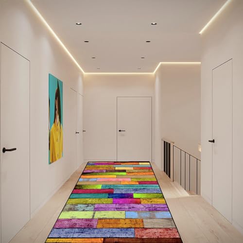 Tapis de chambre 50 x 380 cm antidérapant et lavable format couloir moderne