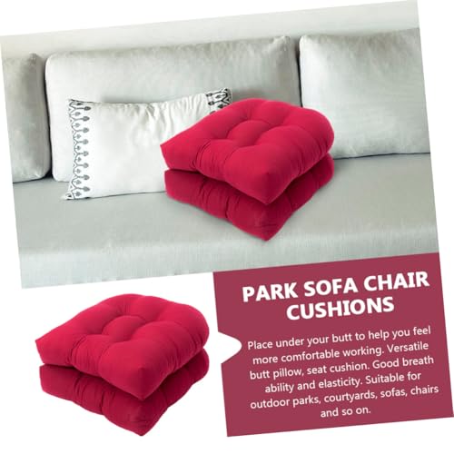 Coussin de siege en polyester respirant haute densite rouge u pour chaise - 6