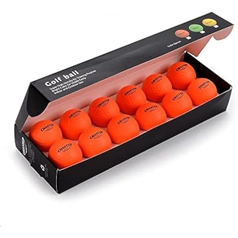 Chastep Practice Foam Golf Balls 1.68 Inch, Safty for Indoor or Outdoor Training, Twelve Count Cover