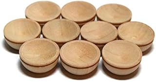 steel-charms 3/4' Miniature Wood Bowl - Set of 10 Unfinished Wood Bowls - Wooden Bowls