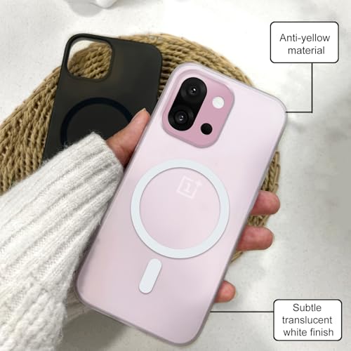 Image of COLORflow Back Cover Compatible with OnePlus 13s 5G | White Matte Finish | MAG-Safe | Slim Soft Touch Case with Anti-Slip Grip & Camera Protection