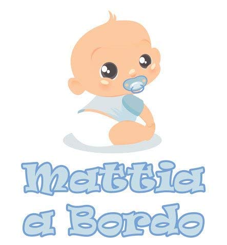 GamesMonkey Sticker Child Girl on Board - MATTIA - PERSONALIZED NAME 12 CM - male - exterior car stickers glossy VINYL
