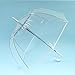 ThreeH Clear Bubble Umbrella Windproof Romantic Dome Rain Umbrella Auto Open Transparent POE Canopy for Weddings,White