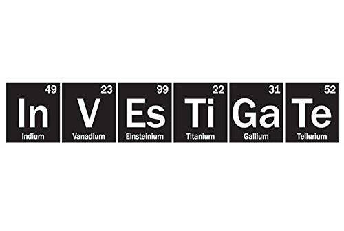 YINGKAI Investigate Science Periodic Table Elements Vinyl Wall Art Decal Living Room Home Schools Offices Vinyl Carving Wall Decal Sticker for Home Window Decoration