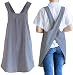Produktbild Baumwolle Leinen Cross Back Schürze Mit Taschen Für Damen Japanischer Koreanischer Süßer Stil Kittel Für Küche Kochen Backen Garten Malerei,Grau