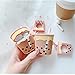 Mulafnxal Compatible with Airpods 1&2 Case,Cute Funny Cartoon Character Silicone Airpod Cover,Kawaii Fun Cool Design Skin,Fashion Chic Designer Cases for Girls Kids Teens Boys Air pods (Milk Tea Cup)