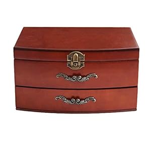Solid Wooden Jewellery Box Storage Box Organizer for Earring Bracelet Gift for Women Girlfriend Birthday Aniversary