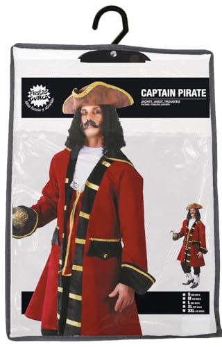 Costume Capitán Pirata complet avec plastron pour le Carnaval des hommes