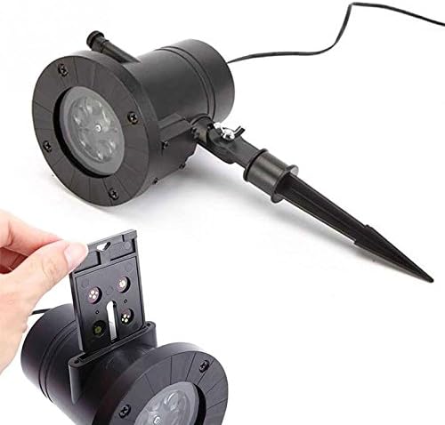 Outdoor Waterproof Pattern Lamp Lianshi 12 Kinds of Exchangeable Pattern Snowflake Projection Lamp LED Card Lawn Lamp Garden Lamp with Remoter Control