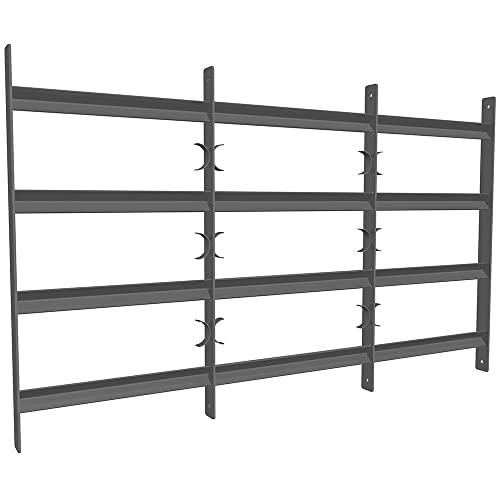 Mucola Fenstergitter aus verzinktem Stahl Einbruchschutz 60x70-130CM Fensterschutz Einbruchsicherung Sicherheitsgitter ausziehbar für Fenster außen
