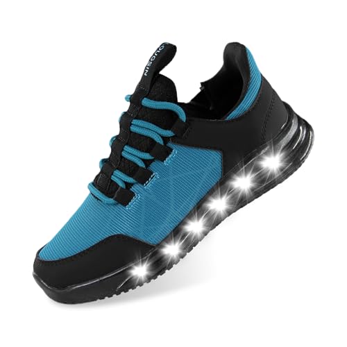LOUGSIN Boys Girls Light Up Shoes Lightweight Mesh Breathable Adorable GlowDash LED Flashing Running Sneakers for Toddler and Little Kid
