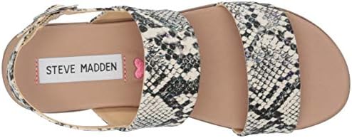 Steve Madden Girls Shoes Girls JDARCY Flat Sandal, Snake, 1 Little Kid | Image 4