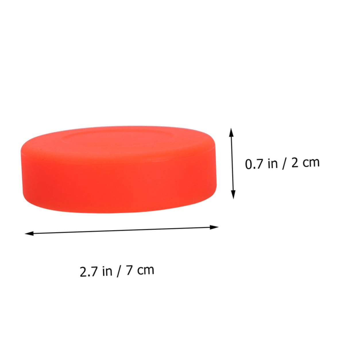 Lot de 10 Rondelles de Hockey PVC Orange à Dureté Réglable Finition Mate Palets de Hockey sur Glace en Caoutchouc Accessoire Sportif Usage Adulte et Entraînement