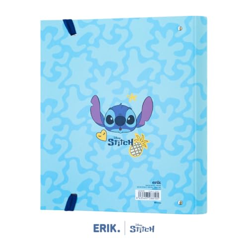 Miniatura 7 de Grupo Erik Carpeta 4 Anillas Troquelada Premium Disney Stitch Tropical - Archivador A4 - Carpeta Anillas Tapa Dura Archivador 4 Anillas - Vuelta Al Cole Material Escolar - Archivador Disney