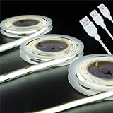 UVTaoYuan Juego de 3 tiras de luces LED COB de 1 m, iluminación de TV